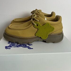 Burberry Creeper Suede Derby Shoes Men’s Size 43.5 Mustard Manilla Mid Boots